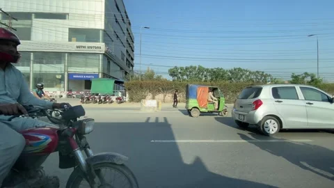 Dirty traffic making rush on roads in Lahore Pakistan on March 18, 2024 Stock-Footage 269826791