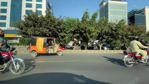 Dirty traffic making rush on roads in Lahore Pakistan on March 18, 2024 Stock-Footage 269827141