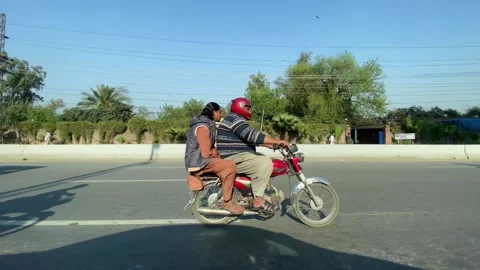 Dirty traffic making rush on roads in Lahore Pakistan on March 18, 2024 Stock Footage 269829871