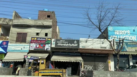 Dirty traffic making rush on roads in Lahore Pakistan on March 18, 2024 Stock Footage 269836482