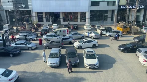 Dirty traffic making rush on roads in Lahore Pakistan on March 18, 2024 Stock-Footage 269837669