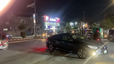 Dirty traffic making rush on roads in Lahore Pakistan on March 18, 2024 Stock Footage 269844739
