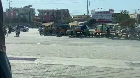 Dirty traffic making rush on roads in Lahore Pakistan on March 18, 2024 Stock Footage 269847507