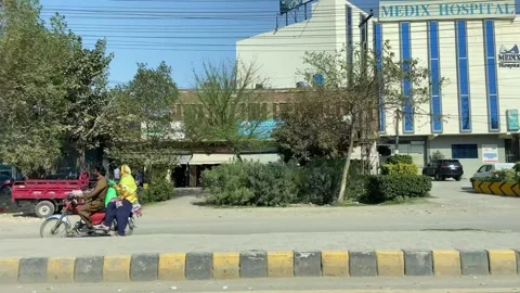 Dirty traffic making rush on roads in Lahore Pakistan on March 18, 2024 Stock Footage 269856512