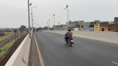 Dirty traffic making rush on roads in Lahore Pakistan on March 18, 2024 Stock Footage 273088953