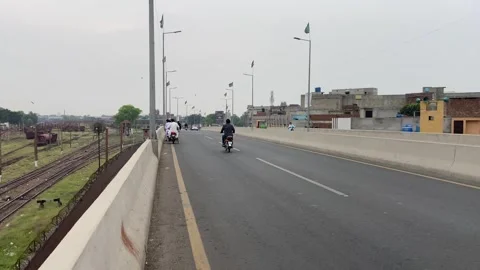 Dirty traffic making rush on roads in Lahore Pakistan on March 18, 2024 Stock-Footage 273090432