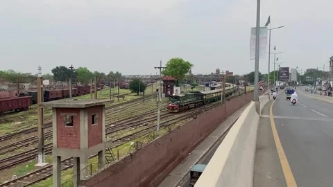 Dirty traffic making rush on roads in Lahore Pakistan on March 18, 2024 Stock Footage 273098853