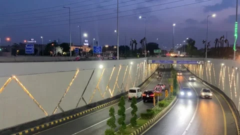 Dirty traffic making rush on roads in Lahore Pakistan on March 18, 2024 Stock Footage 274162070