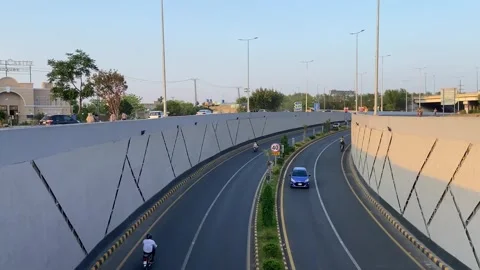 Dirty traffic making rush on roads in Lahore Pakistan on March 18, 2024 Stock Footage 274172319