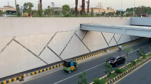 Dirty traffic making rush on roads in Lahore Pakistan on March 18, 2024 Stock Footage 274183618