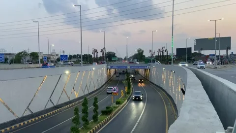 Dirty traffic making rush on roads in Lahore Pakistan on March 18, 2024 Stock Footage 274187855