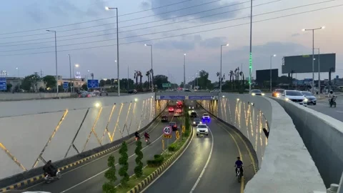 Dirty traffic making rush on roads in Lahore Pakistan on March 18, 2024 Stock Footage 274192337