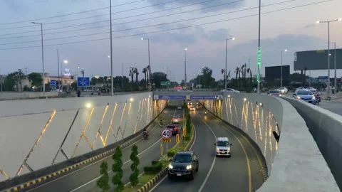 Dirty traffic making rush on roads in Lahore Pakistan on March 18, 2024 Stock Footage 274192591