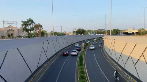 Dirty traffic making rush on roads in Lahore Pakistan on March 18, 2024 Stock Footage 274193476