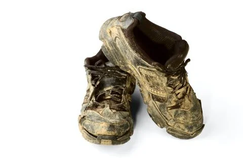 Dirty trainers Stock Photos
