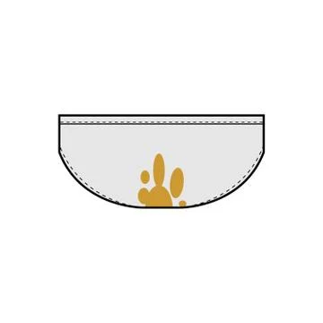 Dirty underwear from beshitted. filthy underclothes feces. Vector illustratio Stock Illustration