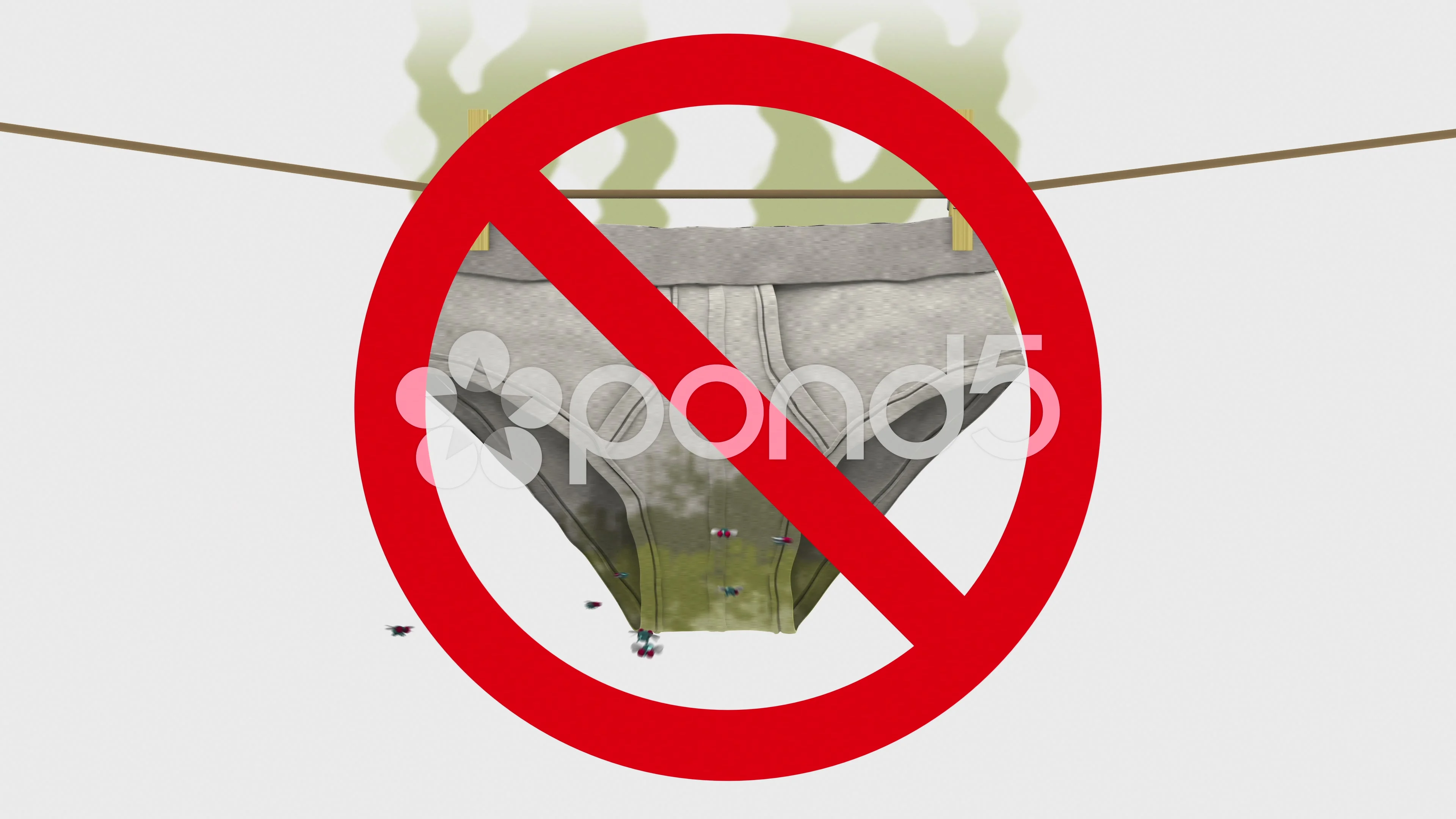 Dirty underwear in Prohibited sign. 3D a... | Stock Video | Pond5
