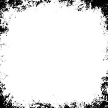 A dirty wall texture frame background on transparent background Illustrazione stock