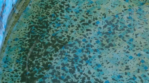 Dirty water at the bottom of the frame pool Stock Footage 318222132