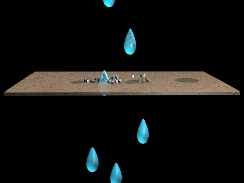 Dirty water drops collide with filter, particles separated out Video stock 72291874