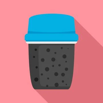 Dirty water filter icon, flat style Ilustración de archivo