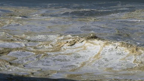 Dirty water moving Stock Footage 88620977