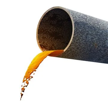 Dirty water stems from the rusty pipe Stock Illustration