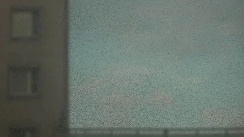 Dirty window and the sky Video stock 72755501