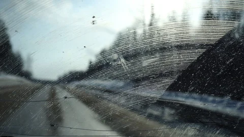 Dirty window car Stockbeeldmateriaal 121655799