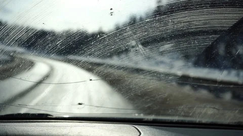 Dirty window car Stock Footage 121655841
