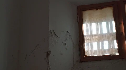 Dirty window with metal bars in the prison cell. Stock Footage 120146287