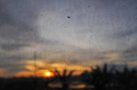 Dirty window in yogjakarta in java Stock Photos