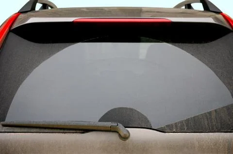 Dirty windshield of a car Stock Photos