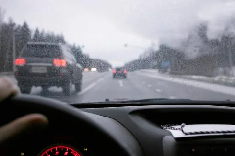 Dirty Windshield In Winter Photos