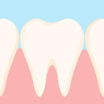 Dirty yellow tooth. Stock Illustration