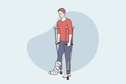 Disability and health problem concept. Illustrazione stock