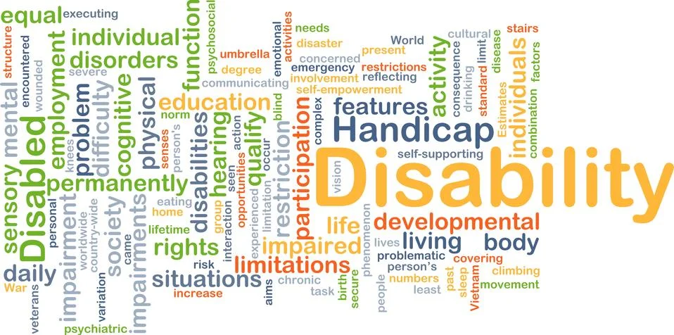 Disability background concept Stock Illustration