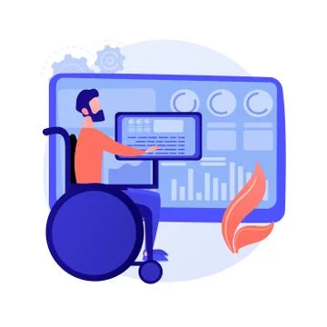 Disability entertainment vector concept metaphor Stock Illustration
