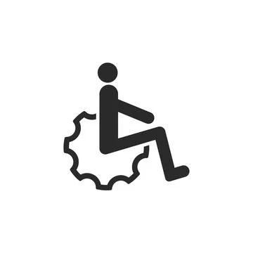 Disability icon vector 스톡 일러스트