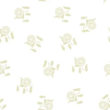 Disability increasing poverty problem glyph seamless pattern Stock Illustration