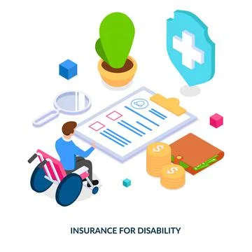 Disability insurance concept. Stock Illustration