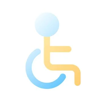 Disability pixel perfect flat gradient color ui icon Stock Illustration