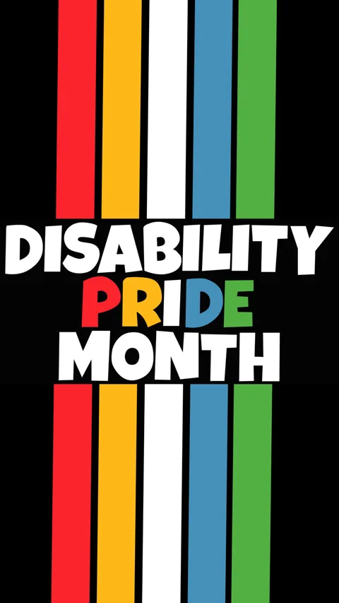 Disability Pride Month Color Stripe Awareness Background Animation Vídeos de archivo 336842279