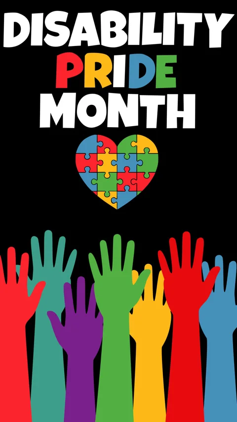 Disability Pride Month Community Support Background Animation 库存影片 336842087