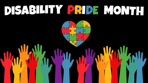 Disability Pride Month Diversity and Inclusion Celebration Animation 動画素材 336841227