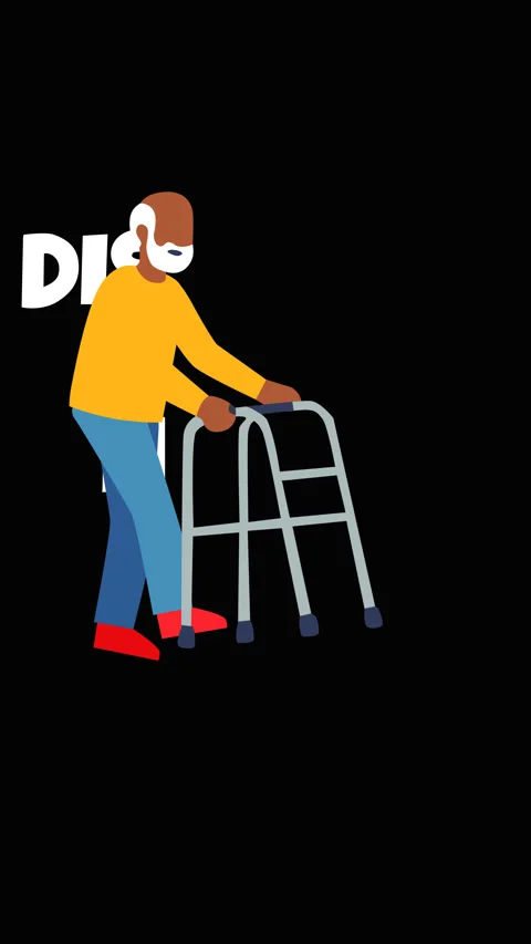 Disability Pride Month Senior Accessibility Awareness Animation (2) 스톡 동영상 336782714