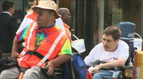Disability Rights Protest 库存影片 30955775