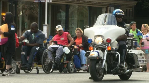 Disability Rights Protest Stock Footage 30956511