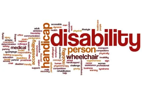 Disability word cloud Stock Illustration