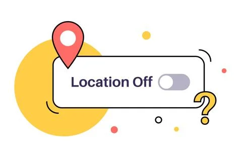 Disable GPS toggle Stock Illustration